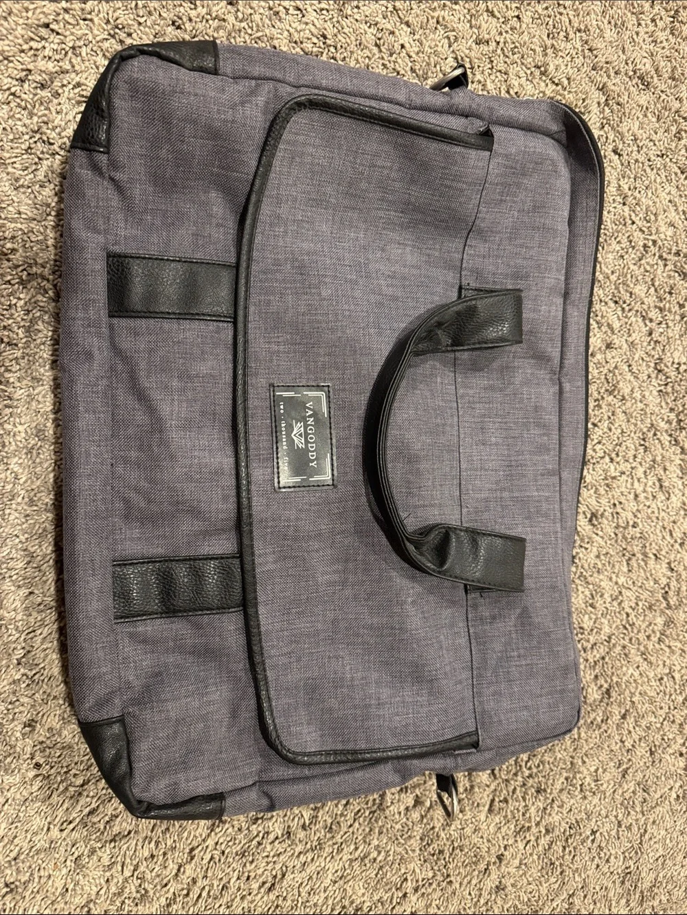 Men’s Gray Laptop Briefcase - Black Trim